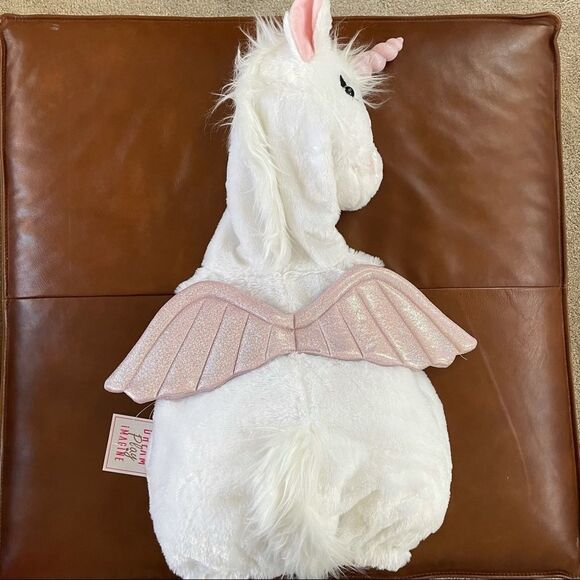 NWT Plush Winged Unicorn Costume Full Zip Dream Play Imagine - Picture 3 of 7
